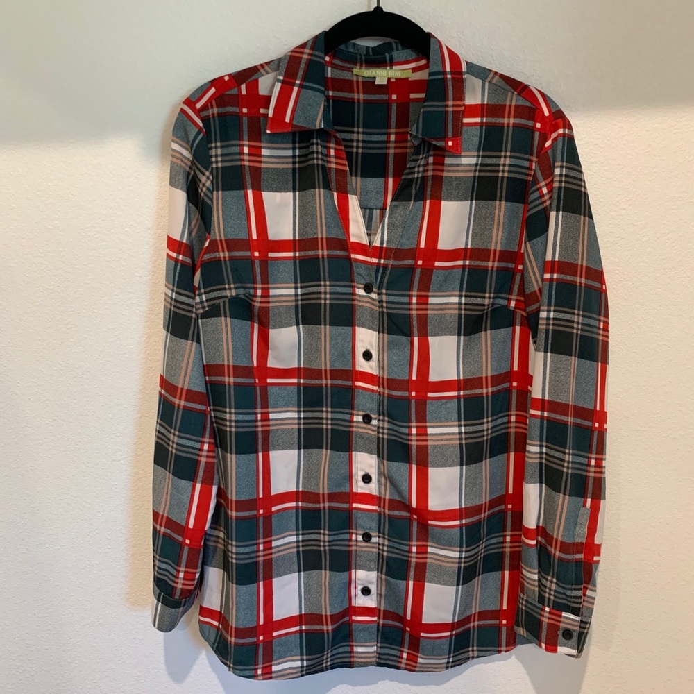 Gianni Bini Plaid Button Down
